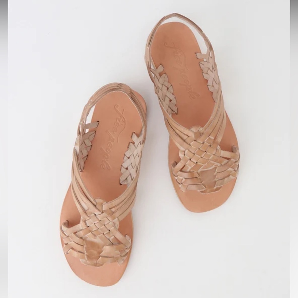 Free People San Juan Taupe Leather Huarache Sandals NWOT | Sz: 39 | Sold Out
